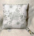 Edie home 18x18 Lime Green Embroidered Floral Patio Throw Pillow