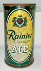  11oz  Rainier Old Stock Ale  Flat Top Beer Can Seattle Washington Displays Well