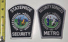 Lot Of 2 Statewide Security   Metro Security Nc Police Patches North Carolina
