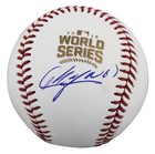 Cubs Aroldis Chapman Signed 2016 World Series Logo Oml Baseball Bas  by085101