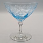 Vintage Fostoria Versailles Azure Blue Cocktail Coupe Sherbet 4 25  -3 Available