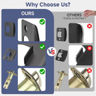 Matte Black Door Handles Interior Door Knobs  Keyless Privacy Bedroom Doo