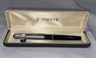 Vintage Parker 51 Fountain Pen - Black W  Lustraloy Cap- Fine