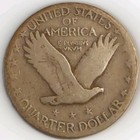 1925 Standing Liberty Quarter Silver Us Coin Very Good Full Date Free Post 