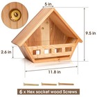 Swangsa 2 Pack Cedar Mourning Dove Nesting Wooden Birdhouses For Outdoor Doves