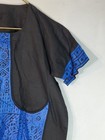 Vintage African Tribal Print Dashiki Men s Tunic Shirt Size Xl Blue Black