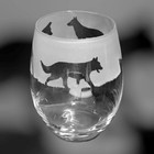 Belgian Malinois Frieze Boxed 36cl Clear Crystal Stemless Wine   Water Glass