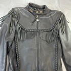 Vtg Harley Davidson Willie G Leather Jacket Size 34 Womans