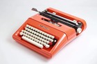 Sale  - Olivetti Lettera 35 Orange Typewriter  Vintage  Mint Condition 