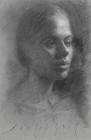 Female Portrait Original Charcoal Drawing Classical Realism 6x10 Signed Fine Art
