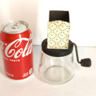 Vtg 1940s Androck Usa  49 Food Nut Spice Grinder Blue Starburst Design Wood Knob