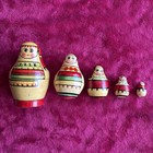 Vintage Russian Nesting Dolls Sets Matryoshka Hand Painted W Additional Figures