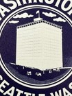 Vintage New Washington Hotel Washington Seattle Embossed Decal Luggage Label