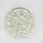 Vintage 16 Hole Clear Glass Flower Frog   4-1 2 