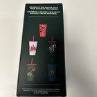 Starbucks 2019 Holiday Christmas Winter Reusable Cold Cups 5 Pk W  Straws Lids