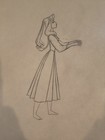1959 Disney Sleeping Beauty Briar Rose Original Production Drawing Cgc Art