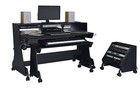 Musiea 2ex008 88 Keys Pro Music Studio Desk Workstation With Rack Cabinet Black