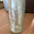 2 Antique Anheuser-busch Embossed Clear Glass Beer Bottles