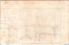Original 1768 Engraving Ark Of Covenant menorah shew Bread stackhouse Bible