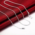 10pcs Wholesale 925 Sterling Solid Silver 1mm 16-30inch Snake Chain Necklace