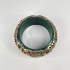 Tibetan Bangle Silver Metal Repouss   Bracelet