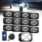 Mictuning C4 Rgbw Led Rock Lights 12 Pods - 4-sided Underglow Underbody Neon Kit