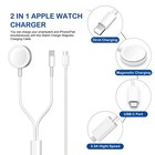2 In1 Wireless Magnetic Charge Cord For Apple Watch 8 7 6 5 4 3 2 Iwatch Series