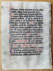 Original Manuscript Leaf On Vellum Prayerbook Fine Initials  c  - 1450
