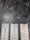 Vintage Us National Park Service Nps Boundary Sign Embossed Metal Sign 3x Lot