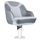 Northcaptain Boat Seat Captain Seat With Boat Seat Cover light Grey charcoal