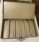 Vintage Kenco Accessories Metal 35mm Slide Box Case Files Yellow Lot Of 3