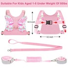 Accmor 3 In 1 Toddler Harness Leashes   Anti Lost Wrist Link  Kids Pink 