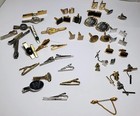 Vtg Lot 41  Cufflinks Tie Bar Swank Hickok Anson Goldtone Silvertone Enamel Jade