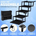 Portable 4-step Dog Ramp Folding Non-slip Pet Ladder Stairs For Truck Suv Car