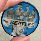 Vintage Beatles Vari-vue Lenticular Pin Back Button 3d Flip Badge Blue Usa