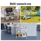 3   tier Lab   Medical Utility Cart  400 Lbs Load Capacity 