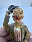 Vintage  Mechanical Bottle Stopper - Hand Carved