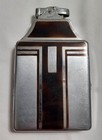 Vintage Art Deco Ronson Mastercase Lighter   Cigarette Case Combo Brown   Chrome