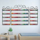 5 Tier Metal Nail Polish Rack Wall Mounted Display Organizer Nail Polish Holder 