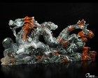 9 1  African Bloodstone Carved Crystal East-dragon Sculpture  Crystal Healing