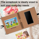 Scrapbook Album  8 X 8 Inch Scrap Book  60 Brown Blank Pages Scrapbooks  Hardcov