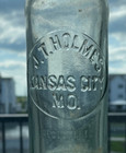 J t  Holmes Kansas City Mo  Hutchinson Blob Aqua Blue Good Condition 1880-90s