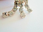 Vintage Dangle Clear Rhinestone Shoe Clips Sparkly Formal 1950 s