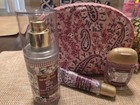 Bath   Body Works Vera Bradley Pink Set Of 4 Piece Cosmetic Bag Nwt