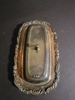 Oneida Silversmiths Victorian Silverplate Covered Butter Dish W  Glass Insert