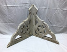 Antique Pair Wood Corbel Porch Brackets Shabby Gray Star Vtg Chic Old 735-23b