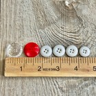 Vintage Antique Glass Buttons Mixed Lot Of 26 Milk Glass Red Blue Green Clear