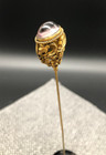 Antique Hatpin Dragons Brass   Glass- Color Changes  9 1 4 Inches
