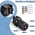 7 Way Round To 4 5 Pins Flat Trailer Adapter Wiring Plug For Truck Rv Tow Lights