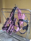 Cob Horse Driving Harness   Black And Light Pink Leather 